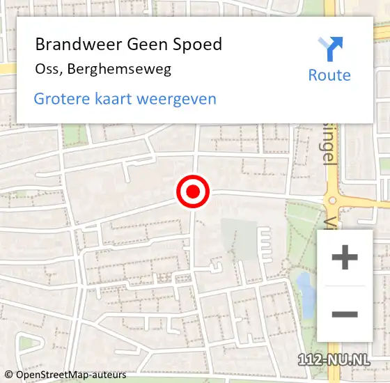 Locatie op kaart van de 112 melding: Brandweer Geen Spoed Naar Oss, Berghemseweg op 21 mei 2019 18:32