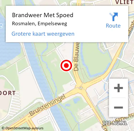 Locatie op kaart van de 112 melding: Brandweer Met Spoed Naar Rosmalen, Empelseweg op 22 mei 2019 13:50