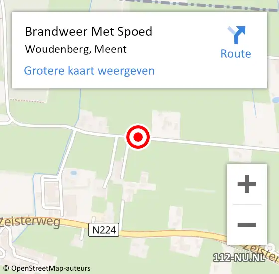 Locatie op kaart van de 112 melding: Brandweer Met Spoed Naar Woudenberg, Meent op 22 mei 2019 14:19