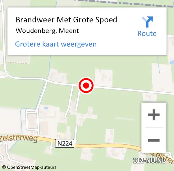 Locatie op kaart van de 112 melding: Brandweer Met Grote Spoed Naar Woudenberg, Meent op 22 mei 2019 14:21