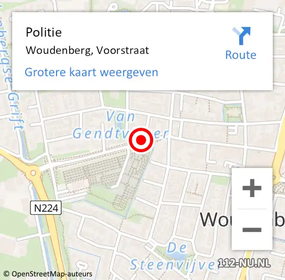 Locatie op kaart van de 112 melding: Politie Woudenberg, Voorstraat op 22 mei 2019 20:25