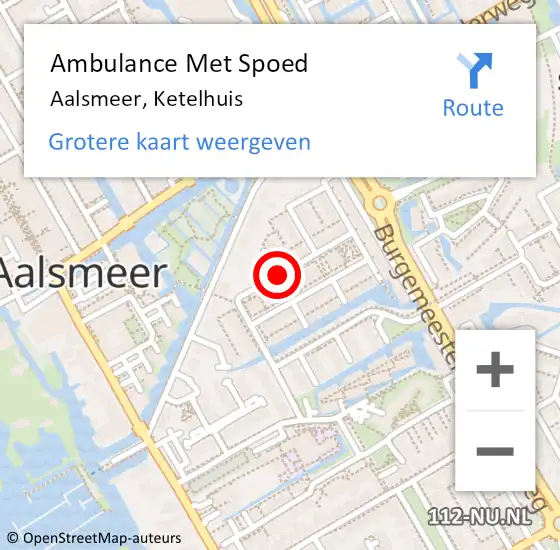 Locatie op kaart van de 112 melding: Ambulance Met Spoed Naar Aalsmeer, Ketelhuis op 23 mei 2019 06:34