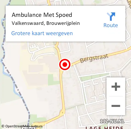 Locatie op kaart van de 112 melding: Ambulance Met Spoed Naar Valkenswaard, Brouwerijplein op 23 mei 2019 11:41