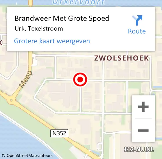 Locatie op kaart van de 112 melding: Brandweer Met Grote Spoed Naar Urk, Texelstroom op 23 mei 2019 12:32