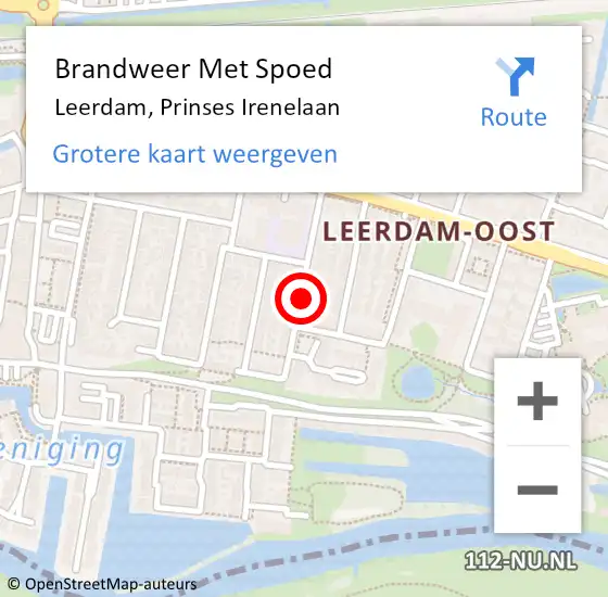 Locatie op kaart van de 112 melding: Brandweer Met Spoed Naar Leerdam, Prinses Irenelaan op 23 mei 2019 13:32