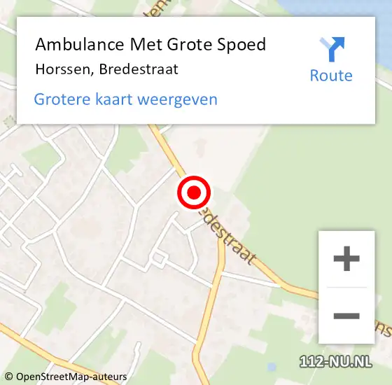 Locatie op kaart van de 112 melding: Ambulance Met Grote Spoed Naar Horssen, Bredestraat op 23 mei 2019 17:03