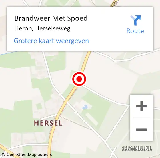 Locatie op kaart van de 112 melding: Brandweer Met Spoed Naar Lierop, Herselseweg op 23 mei 2019 18:53