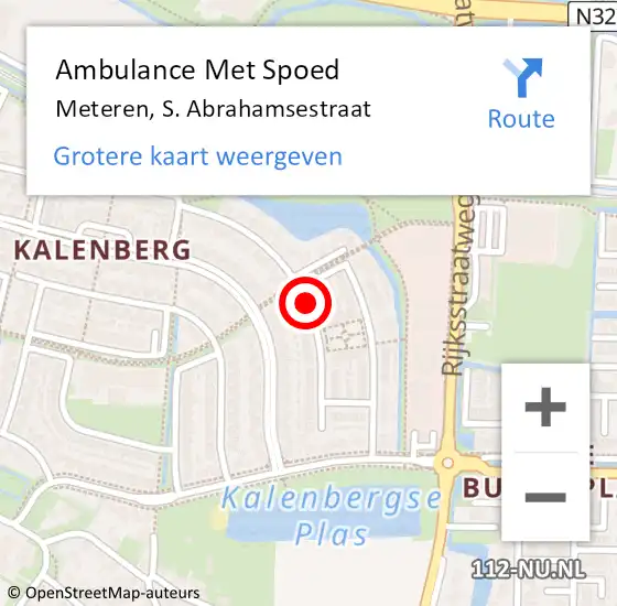 Locatie op kaart van de 112 melding: Ambulance Met Spoed Naar Meteren, S. Abrahamsestraat op 23 mei 2019 19:24