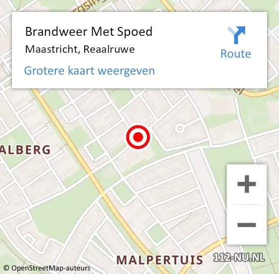 Locatie op kaart van de 112 melding: Brandweer Met Spoed Naar Maastricht, Reaalruwe op 24 mei 2019 05:04