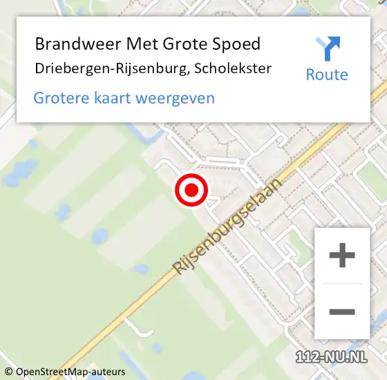 Locatie op kaart van de 112 melding: Brandweer Met Grote Spoed Naar Driebergen-Rijsenburg, Scholekster op 24 mei 2019 07:57