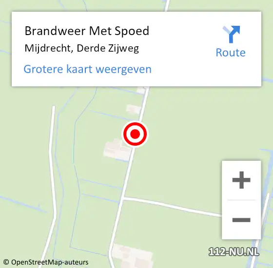 Locatie op kaart van de 112 melding: Brandweer Met Spoed Naar Mijdrecht, Derde Zijweg op 25 mei 2019 05:28