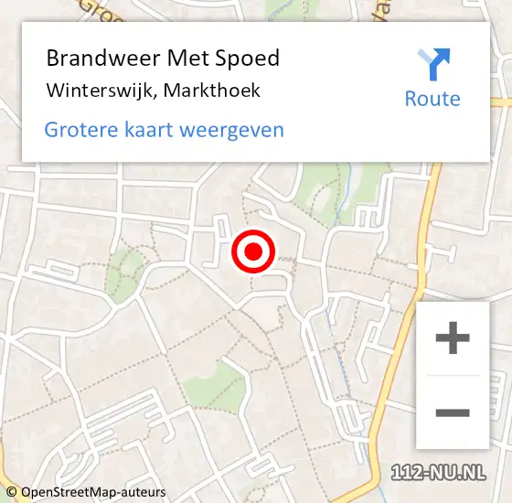 Locatie op kaart van de 112 melding: Brandweer Met Spoed Naar Winterswijk, Markthoek op 25 mei 2019 07:59