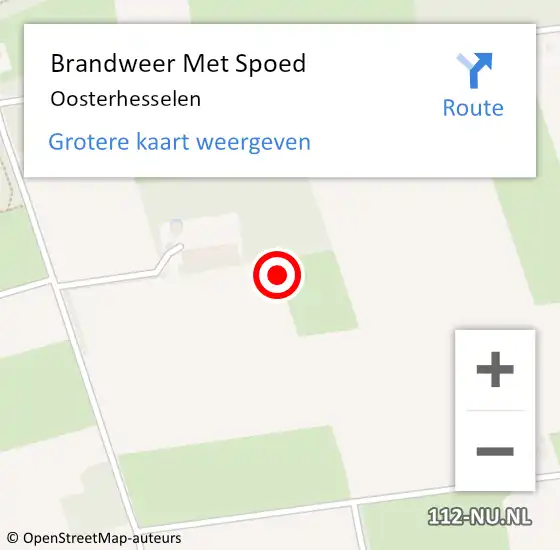 Locatie op kaart van de 112 melding: Brandweer Met Spoed Naar Oosterhesselen op 25 mei 2019 14:43