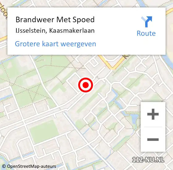 Locatie op kaart van de 112 melding: Brandweer Met Spoed Naar IJsselstein, Kaasmakerlaan op 25 mei 2019 18:59