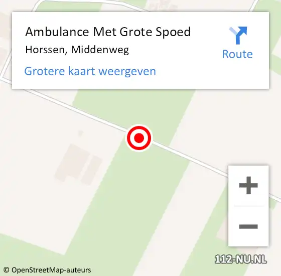 Locatie op kaart van de 112 melding: Ambulance Met Grote Spoed Naar Horssen, Middenweg op 26 mei 2019 09:56