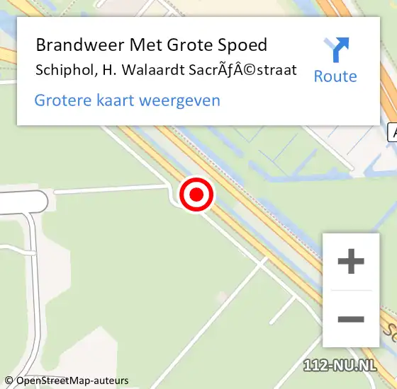 Locatie op kaart van de 112 melding: Brandweer Met Grote Spoed Naar Schiphol, H. Walaardt SacrÃƒÂ©straat op 26 mei 2019 15:24