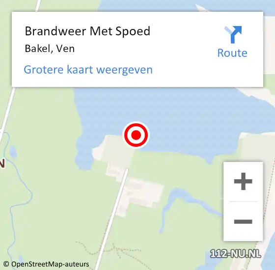 Locatie op kaart van de 112 melding: Brandweer Met Spoed Naar Bakel, Ven op 26 mei 2019 15:27