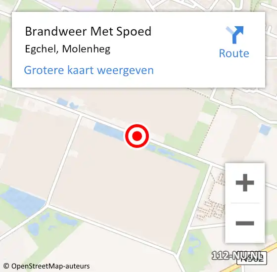 Locatie op kaart van de 112 melding: Brandweer Met Spoed Naar Egchel, Molenheg op 26 mei 2019 16:04