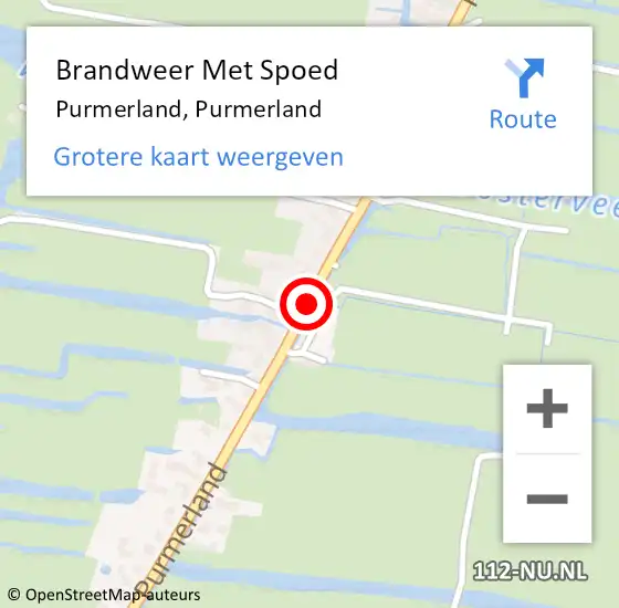 Locatie op kaart van de 112 melding: Brandweer Met Spoed Naar Purmerland, Purmerland op 26 mei 2019 16:31