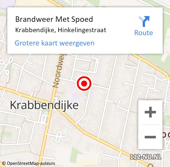 Locatie op kaart van de 112 melding: Brandweer Met Spoed Naar Krabbendijke, Hinkelingestraat op 26 mei 2019 17:35