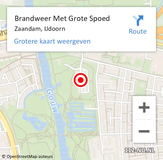 Locatie op kaart van de 112 melding: Brandweer Met Grote Spoed Naar Zaandam, IJdoorn op 26 mei 2019 21:14