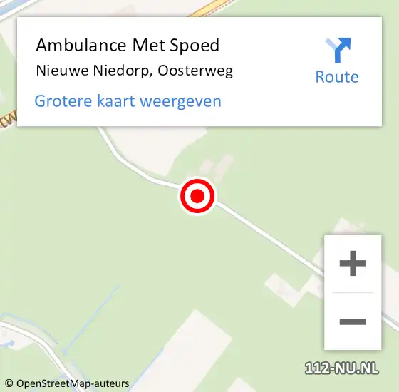 Locatie op kaart van de 112 melding: Ambulance Met Spoed Naar Nieuwe Niedorp, Oosterweg op 27 mei 2019 07:41