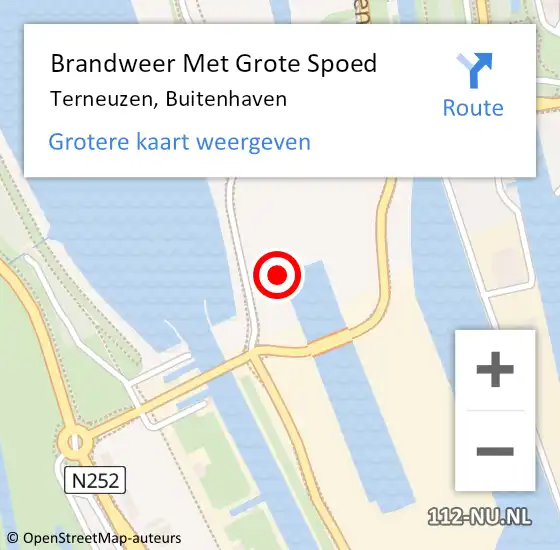 Locatie op kaart van de 112 melding: Brandweer Met Grote Spoed Naar Terneuzen, Buitenhaven op 27 mei 2019 13:58