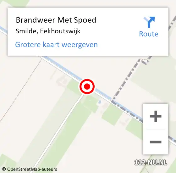 Locatie op kaart van de 112 melding: Brandweer Met Spoed Naar Smilde, Eekhoutswijk op 2 april 2014 14:17