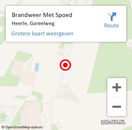 Locatie op kaart van de 112 melding: Brandweer Met Spoed Naar Heerle, Gareelweg op 27 mei 2019 15:26