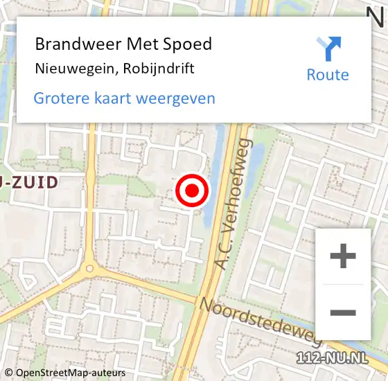 Locatie op kaart van de 112 melding: Brandweer Met Spoed Naar Nieuwegein, Robijndrift op 27 mei 2019 18:39