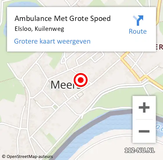 Locatie op kaart van de 112 melding: Ambulance Met Grote Spoed Naar Elsloo, Kuilenweg op 2 april 2014 15:10