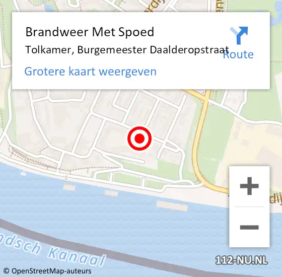 Locatie op kaart van de 112 melding: Brandweer Met Spoed Naar Tolkamer, Burgemeester Daalderopstraat op 28 mei 2019 10:48