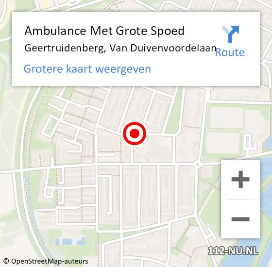 Locatie op kaart van de 112 melding: Ambulance Met Grote Spoed Naar Geertruidenberg, Van Duivenvoordelaan op 28 mei 2019 20:29