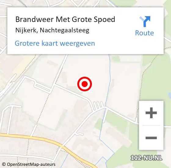 Locatie op kaart van de 112 melding: Brandweer Met Grote Spoed Naar Nijkerk, Nachtegaalsteeg op 28 mei 2019 21:52