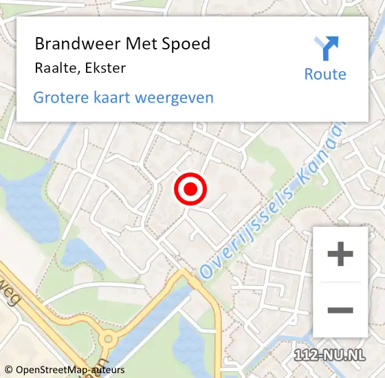 Locatie op kaart van de 112 melding: Brandweer Met Spoed Naar Raalte, Ekster op 28 mei 2019 22:41