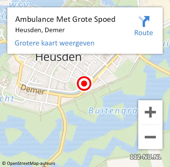 Locatie op kaart van de 112 melding: Ambulance Met Grote Spoed Naar Heusden, Demer op 29 mei 2019 07:46