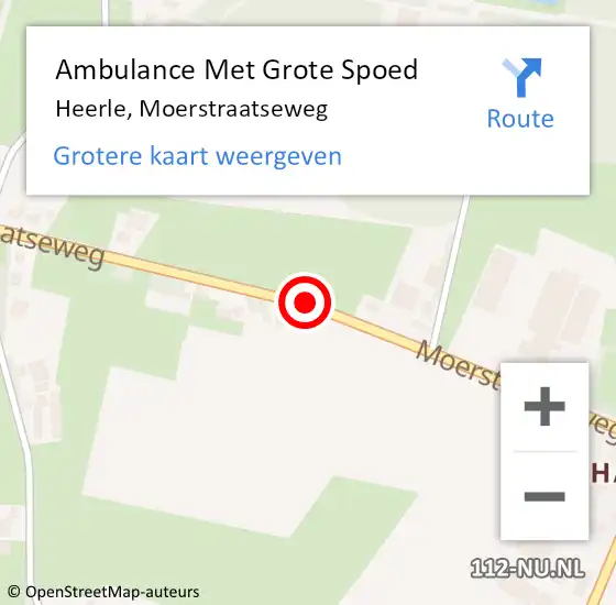 Locatie op kaart van de 112 melding: Ambulance Met Grote Spoed Naar Heerle, Moerstraatseweg op 29 mei 2019 17:03