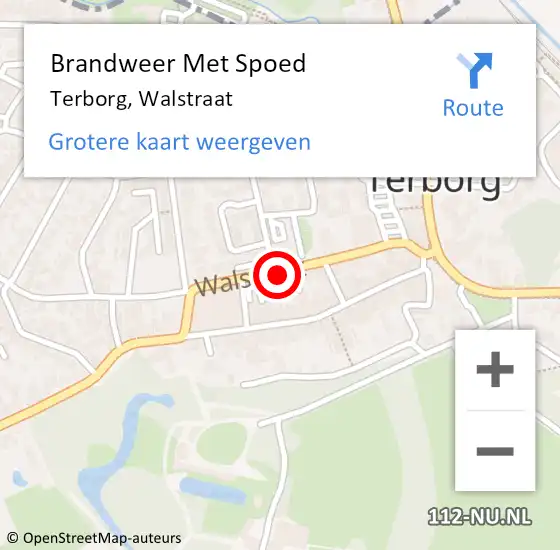 Locatie op kaart van de 112 melding: Brandweer Met Spoed Naar Terborg, Walstraat op 29 mei 2019 20:24