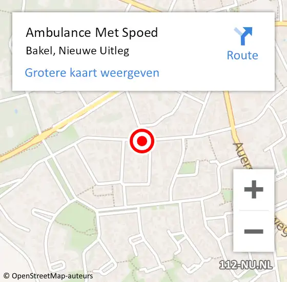 Locatie op kaart van de 112 melding: Ambulance Met Spoed Naar Bakel, Nieuwe Uitleg op 30 mei 2019 06:15