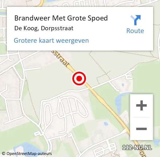 Locatie op kaart van de 112 melding: Brandweer Met Grote Spoed Naar De Koog, Dorpsstraat op 30 mei 2019 09:17
