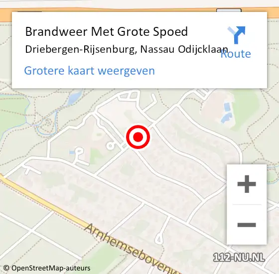 Locatie op kaart van de 112 melding: Brandweer Met Grote Spoed Naar Driebergen-Rijsenburg, Nassau Odijcklaan op 30 mei 2019 12:02