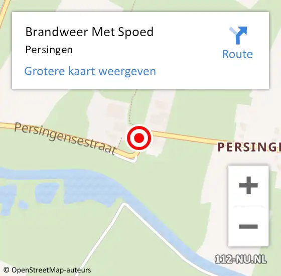 Locatie op kaart van de 112 melding: Brandweer Met Spoed Naar Persingen op 30 mei 2019 17:51