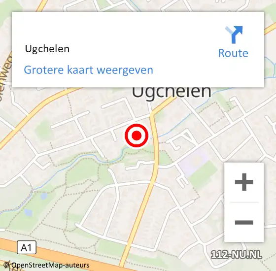 Locatie op kaart van de 112 melding:  Ugchelen op 30 mei 2019 20:27