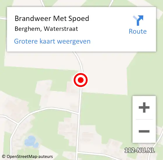 Locatie op kaart van de 112 melding: Brandweer Met Spoed Naar Berghem, Waterstraat op 31 mei 2019 09:18