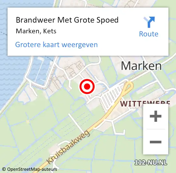 Locatie op kaart van de 112 melding: Brandweer Met Grote Spoed Naar Marken, Kets op 31 mei 2019 09:52