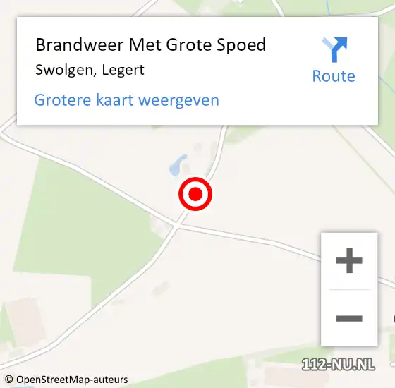 Locatie op kaart van de 112 melding: Brandweer Met Grote Spoed Naar Swolgen, Legert op 31 mei 2019 10:51