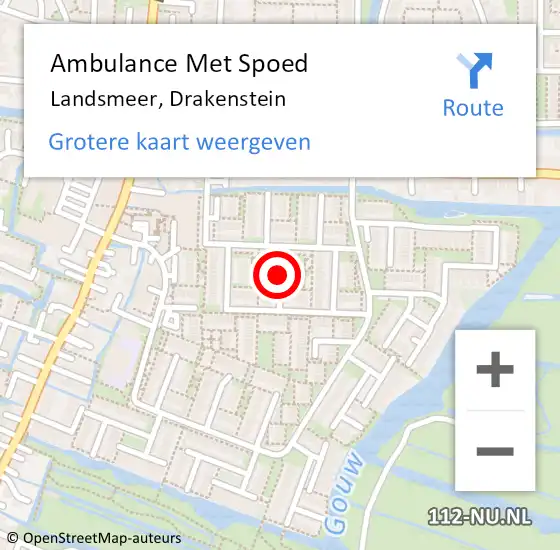 Locatie op kaart van de 112 melding: Ambulance Met Spoed Naar Landsmeer, Drakenstein op 31 mei 2019 12:21