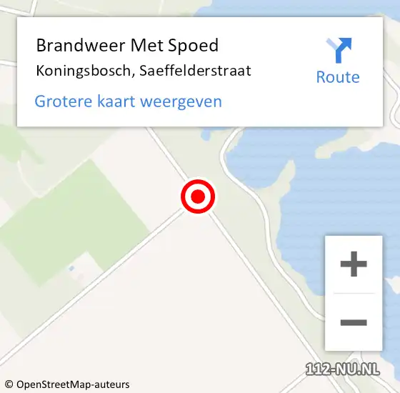 Locatie op kaart van de 112 melding: Brandweer Met Spoed Naar Koningsbosch, Saeffelderstraat op 31 mei 2019 13:19