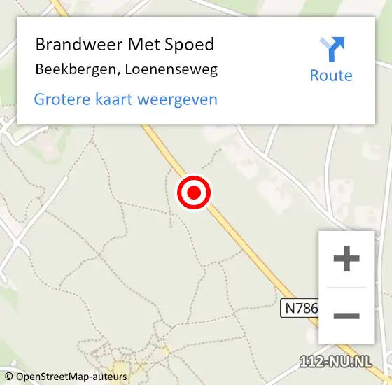 Locatie op kaart van de 112 melding: Brandweer Met Spoed Naar Beekbergen, Loenenseweg op 31 mei 2019 17:20