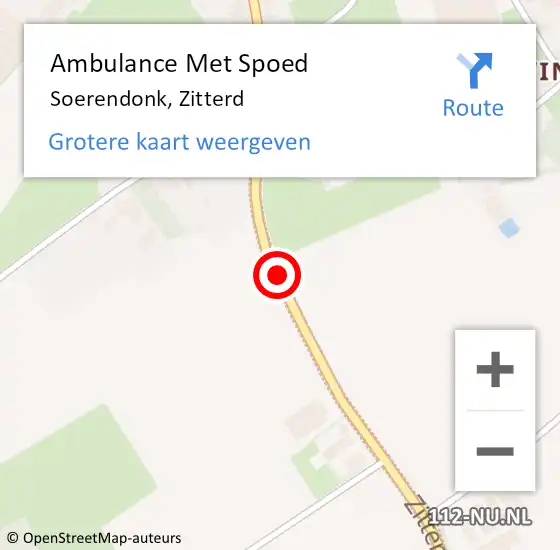 Locatie op kaart van de 112 melding: Ambulance Met Spoed Naar Soerendonk, Zitterd op 1 juni 2019 00:29
